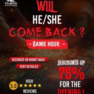 Will He or She Come Back Psychic Reading – Same Hour Delivery | Love Guidance PDF